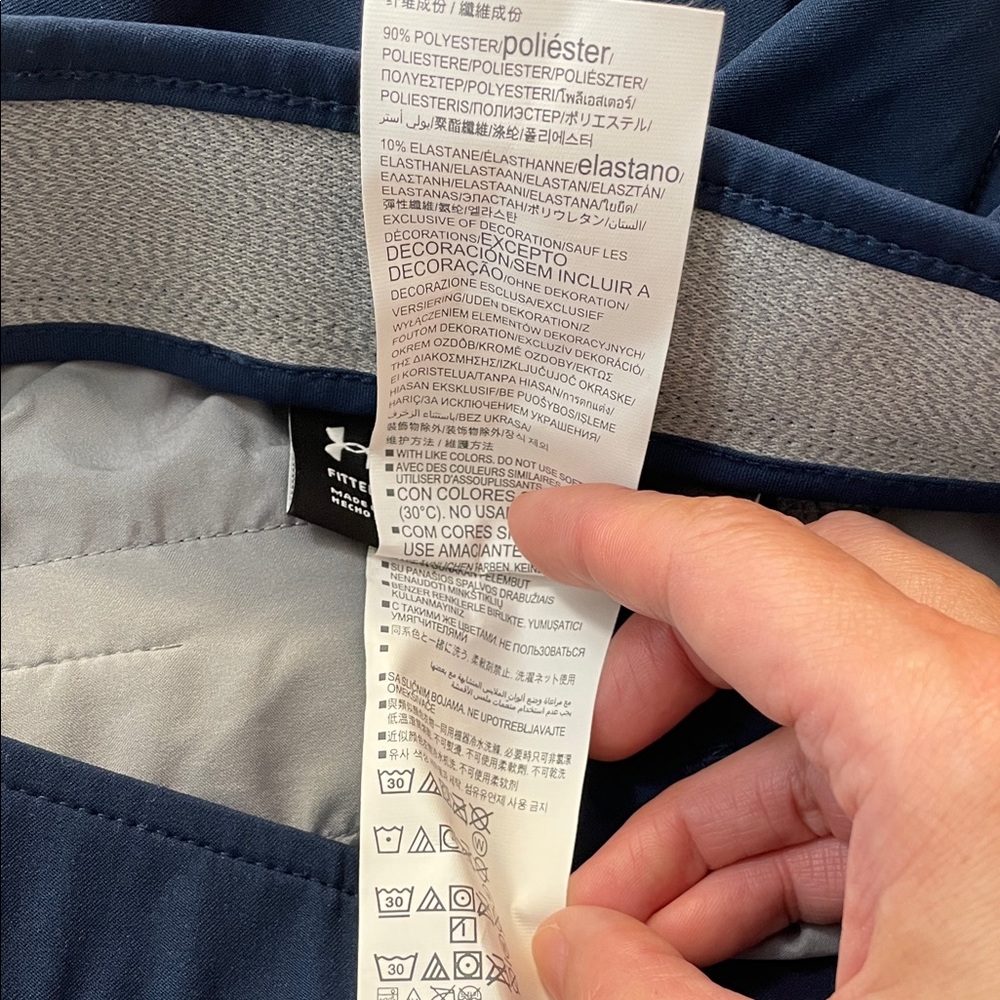 Under Armour Women's Straight Leg Pants - Navy Blue - Picture 5 of 9
